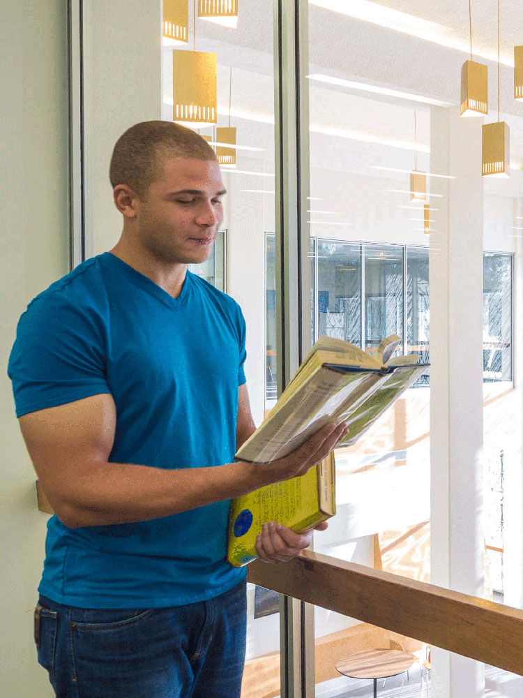 Student at Library