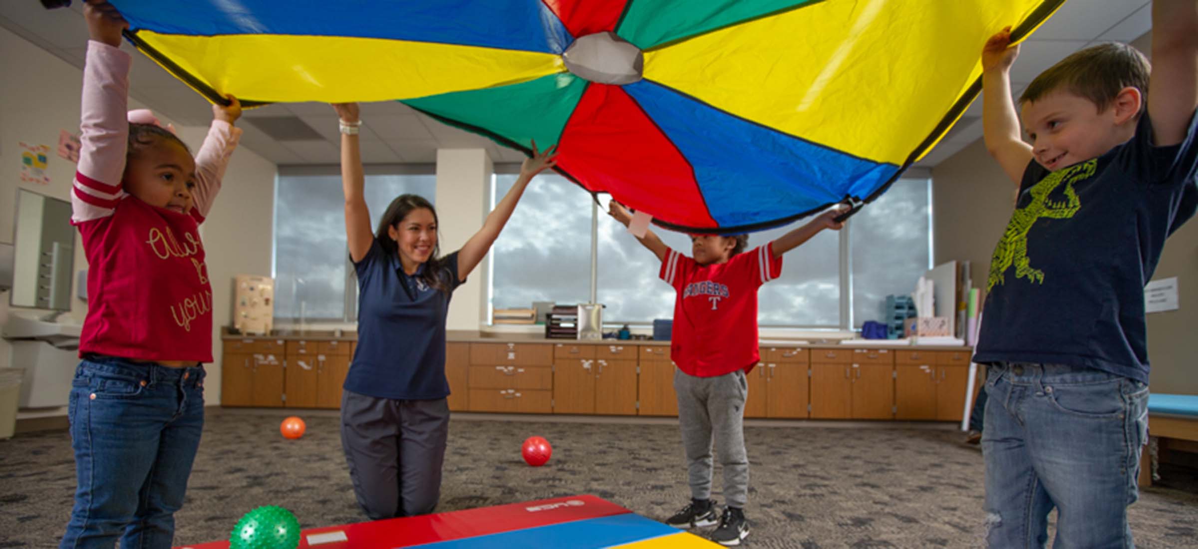 Occupational Therapy Assistant student working with children