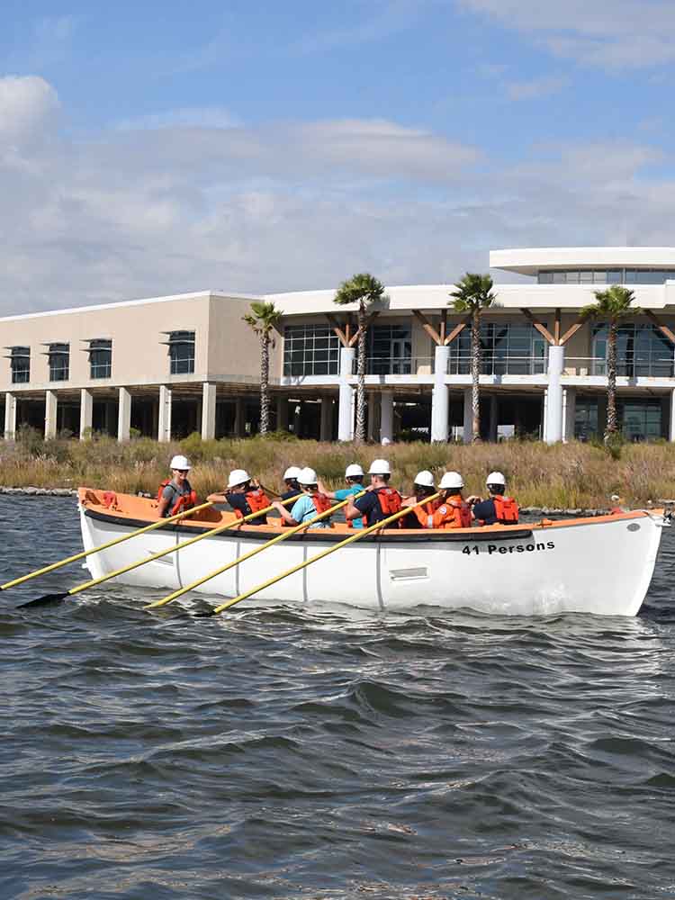 Team on boat.