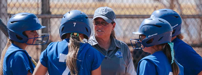 San Jacinto College softball coach Kelly Saenz